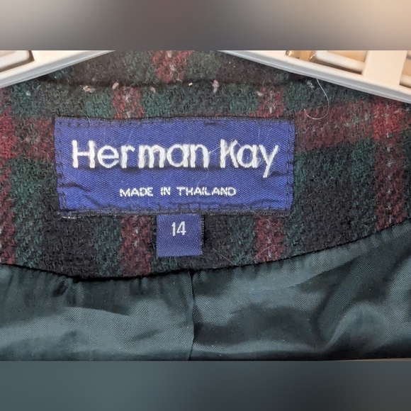 Herman Kay Size 14 70% Wool Pea Coat Vintage - Picture 3 of 16
